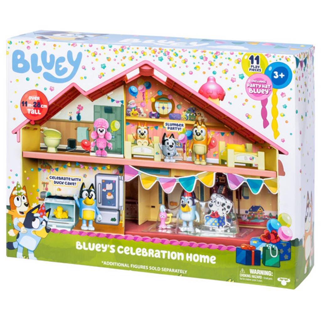 Bluey: Ünnepi családi ház játékszett ünneplő Bluey figurával kép 2