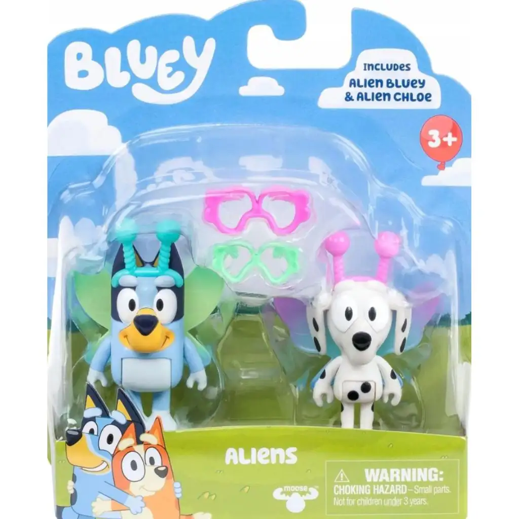 Bluey űrlények: Bluey és Chloe figura szett kép 1