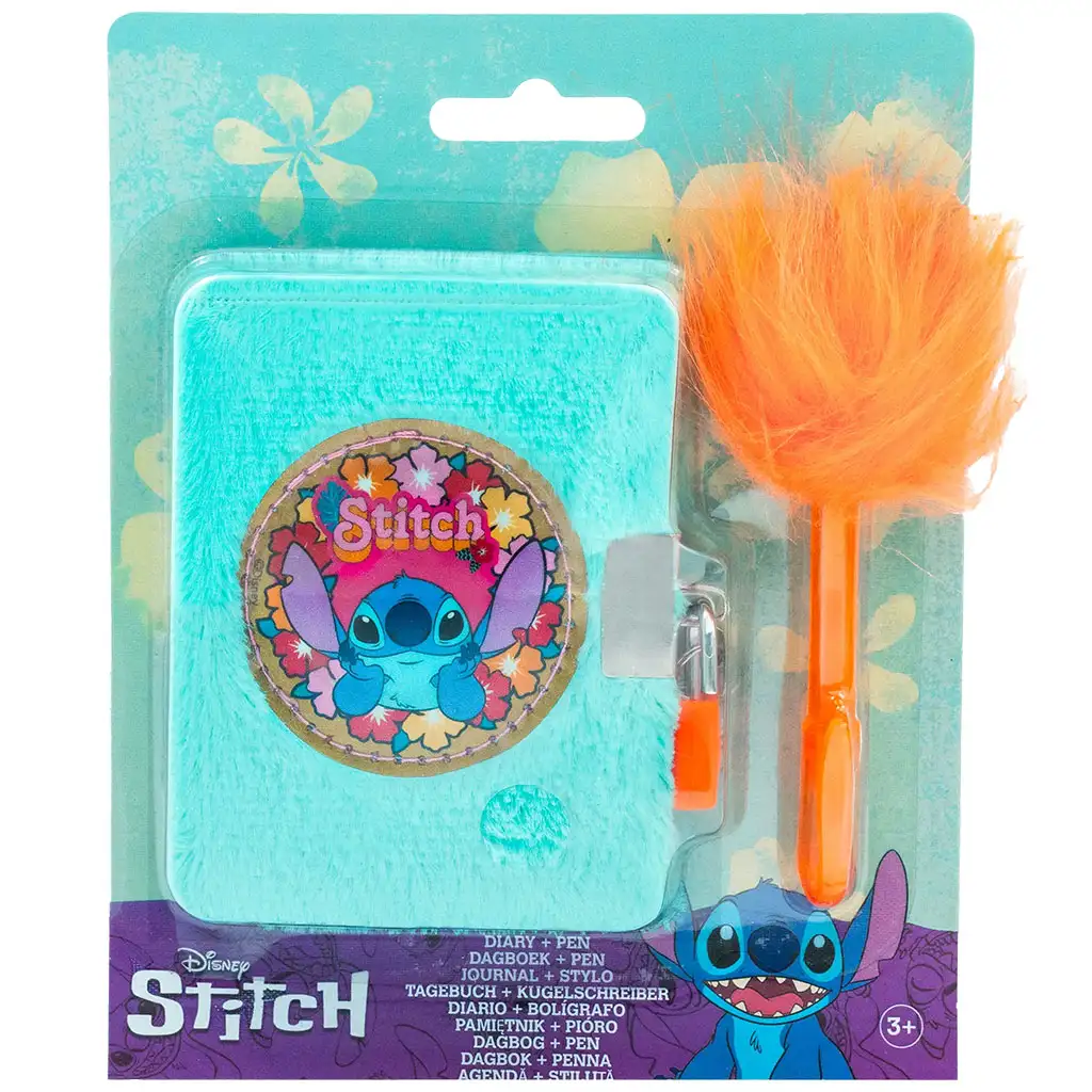 Canenco: Stitch Plüss napló bolyhos tollal kép 1