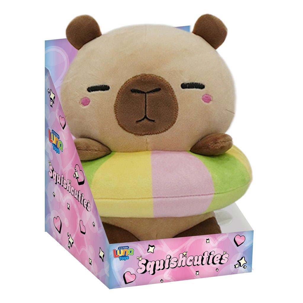 Luna: Squishcuties Capybara plüss színes fánkban 21cm kép 1