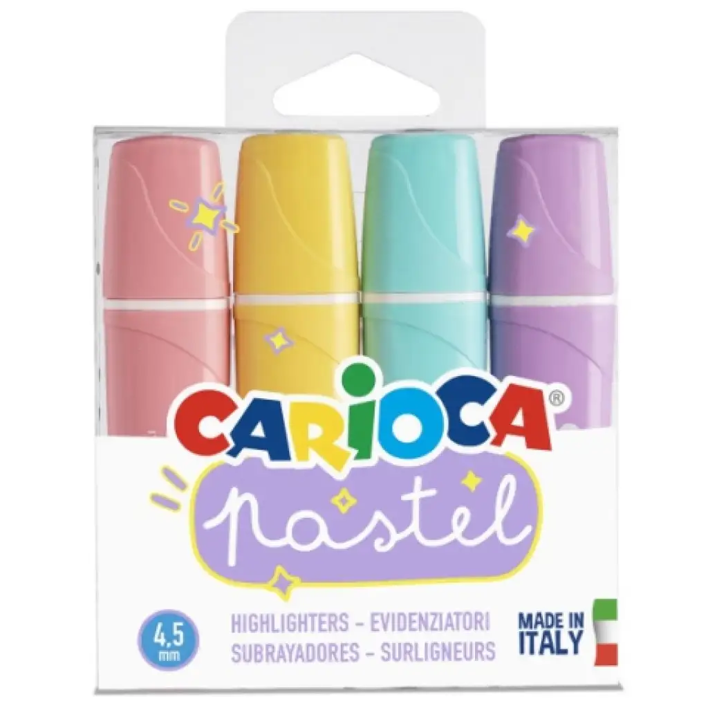 Pasztell 4db-os szövegkiemelő szett - Carioca kép 1