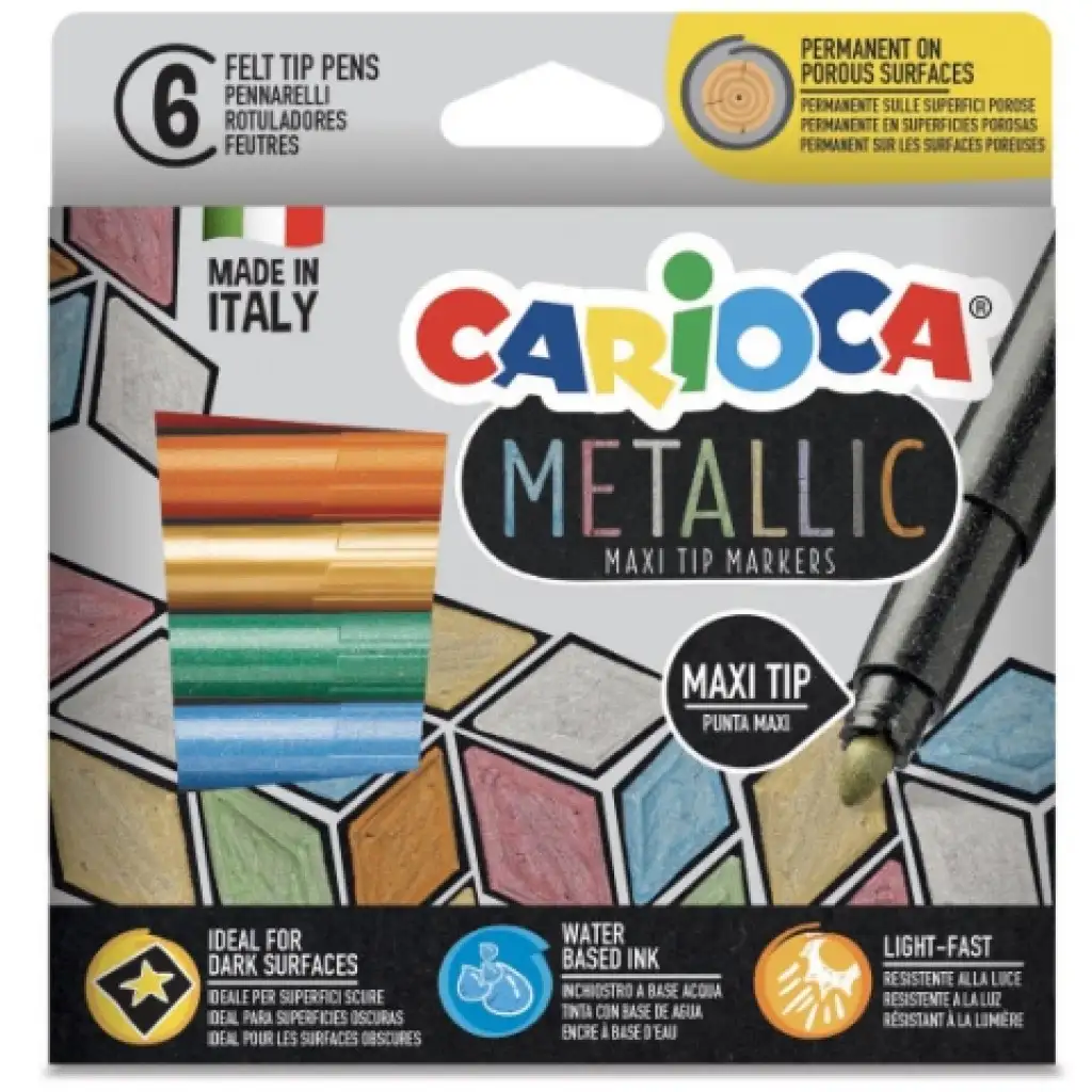 Metallic MaxiTip 6db-os filctoll szett - Carioca kép 1