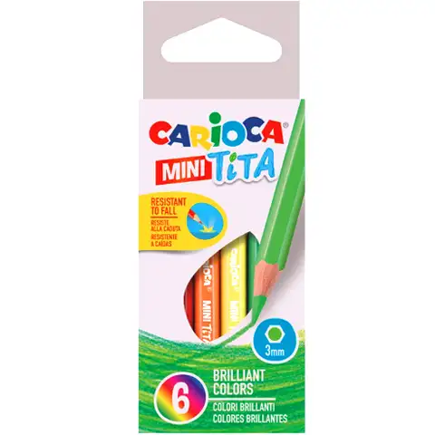 Carioca: Mini Tita törésálló színesceruza szett 6db-os kép 1