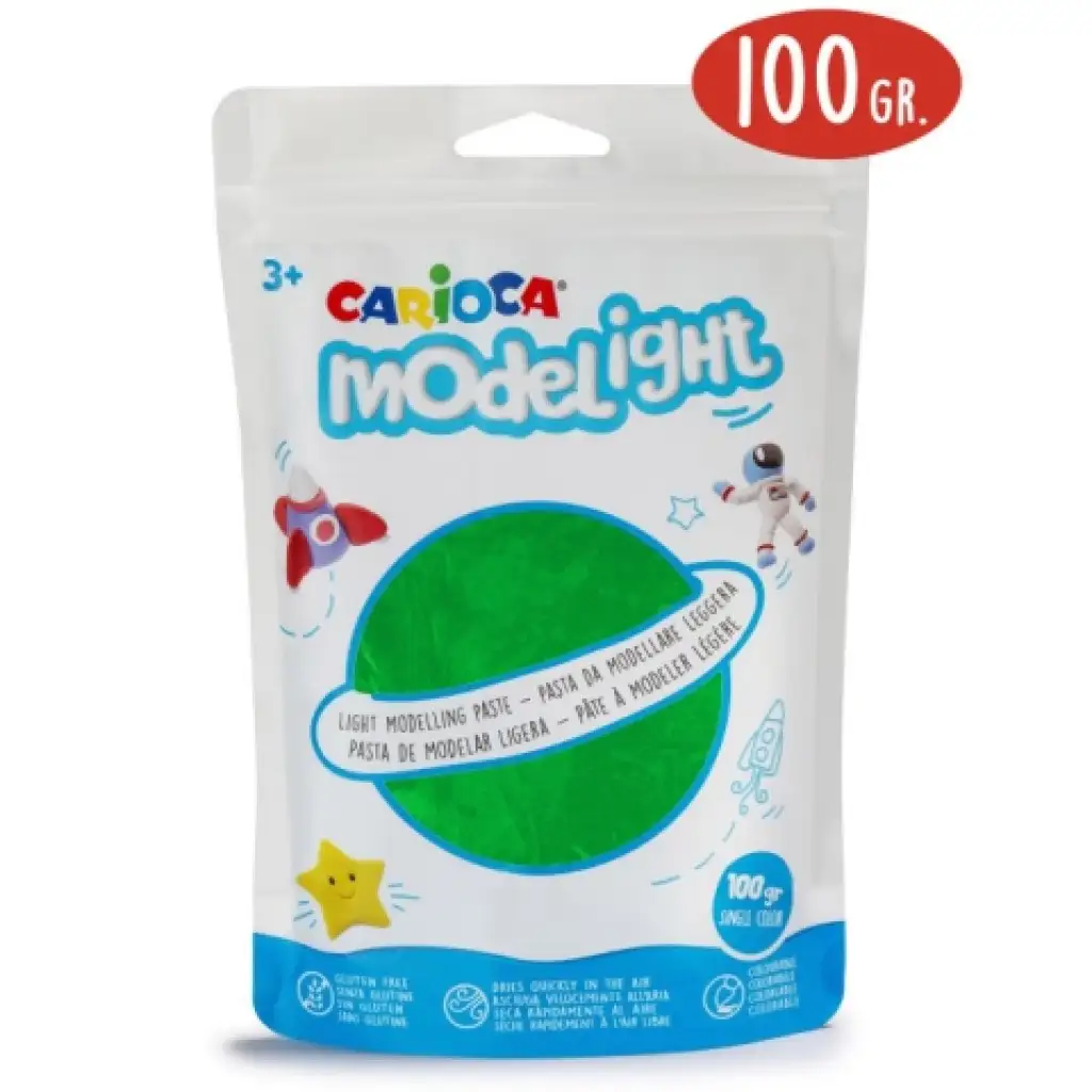 Modelight 100g-os zöld gyurma - Carioca kép 1