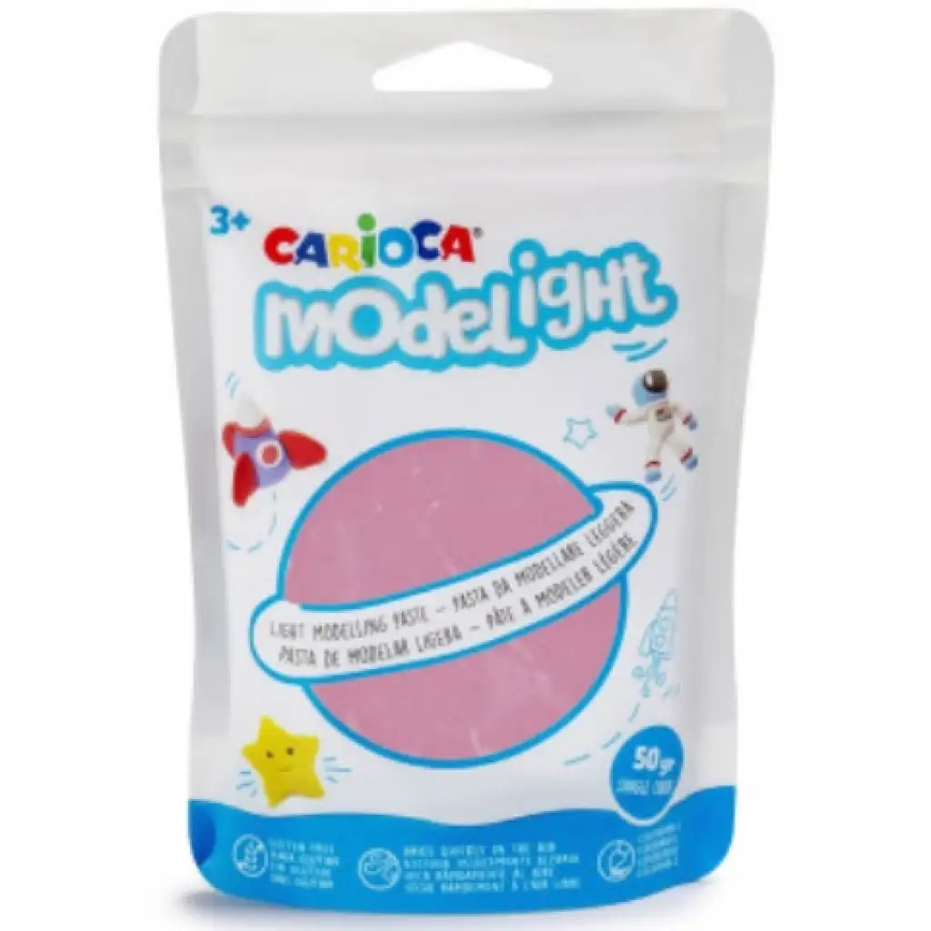 Modelight 50g-os rózsaszín gyurma - Carioca kép 1