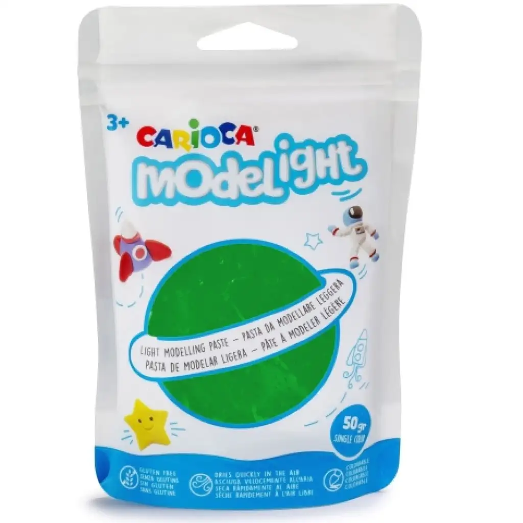 Modelight 50g-os zöld gyurma - Carioca kép 1
