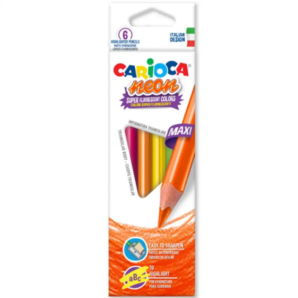Carioca: Neon Maxi színes ceruza szett 6db-os kép 1
