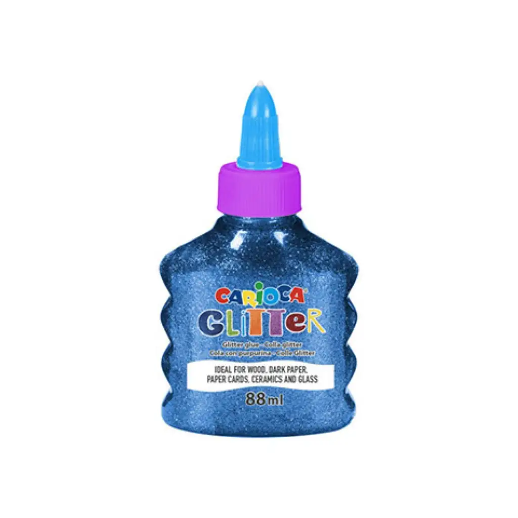 Csillámló folyékony spark kék színű ragasztó 88ml - Carioca kép 1