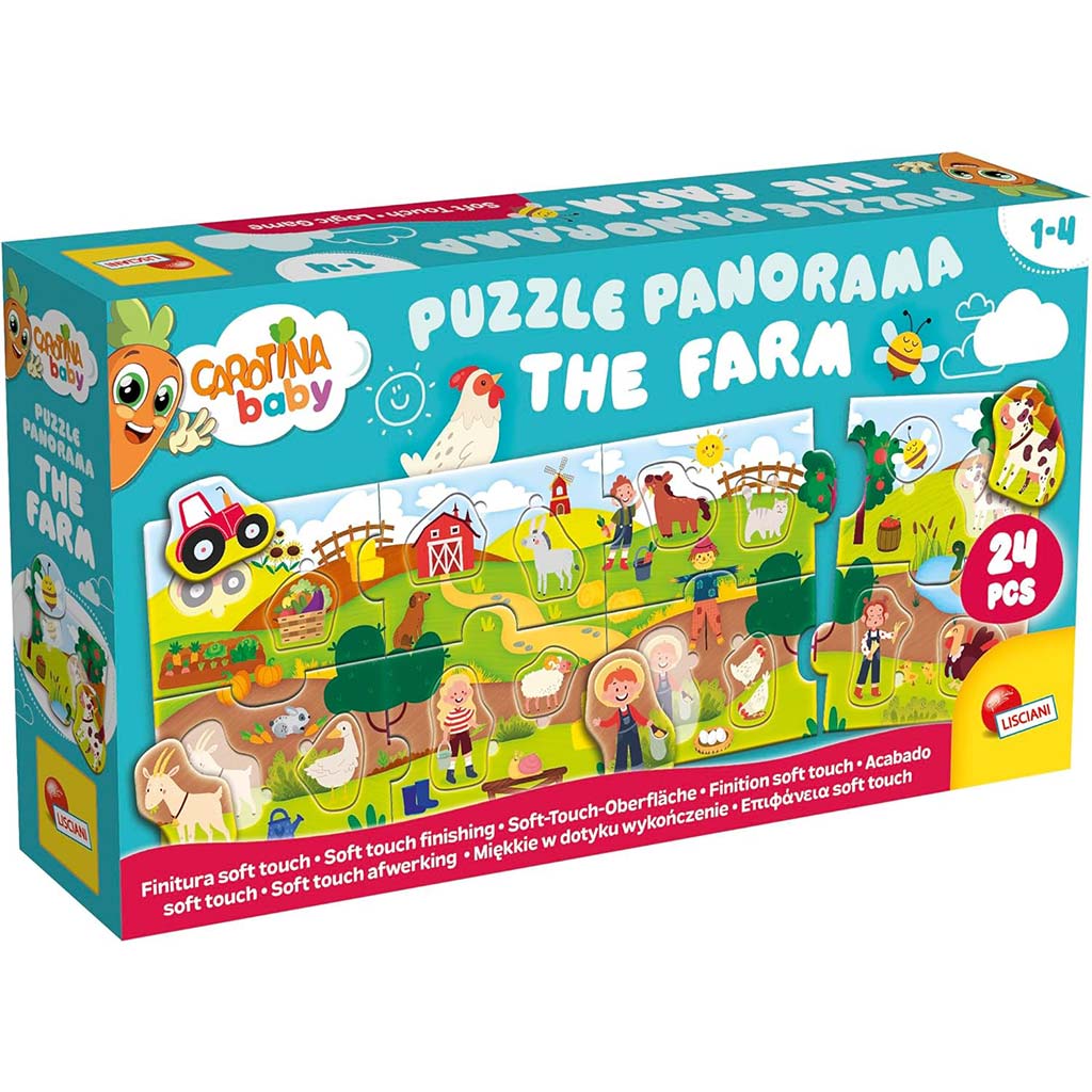 Carotina baby: Panoráma bébi puzzle 24db-os - A Farm - Lisciani kép 1