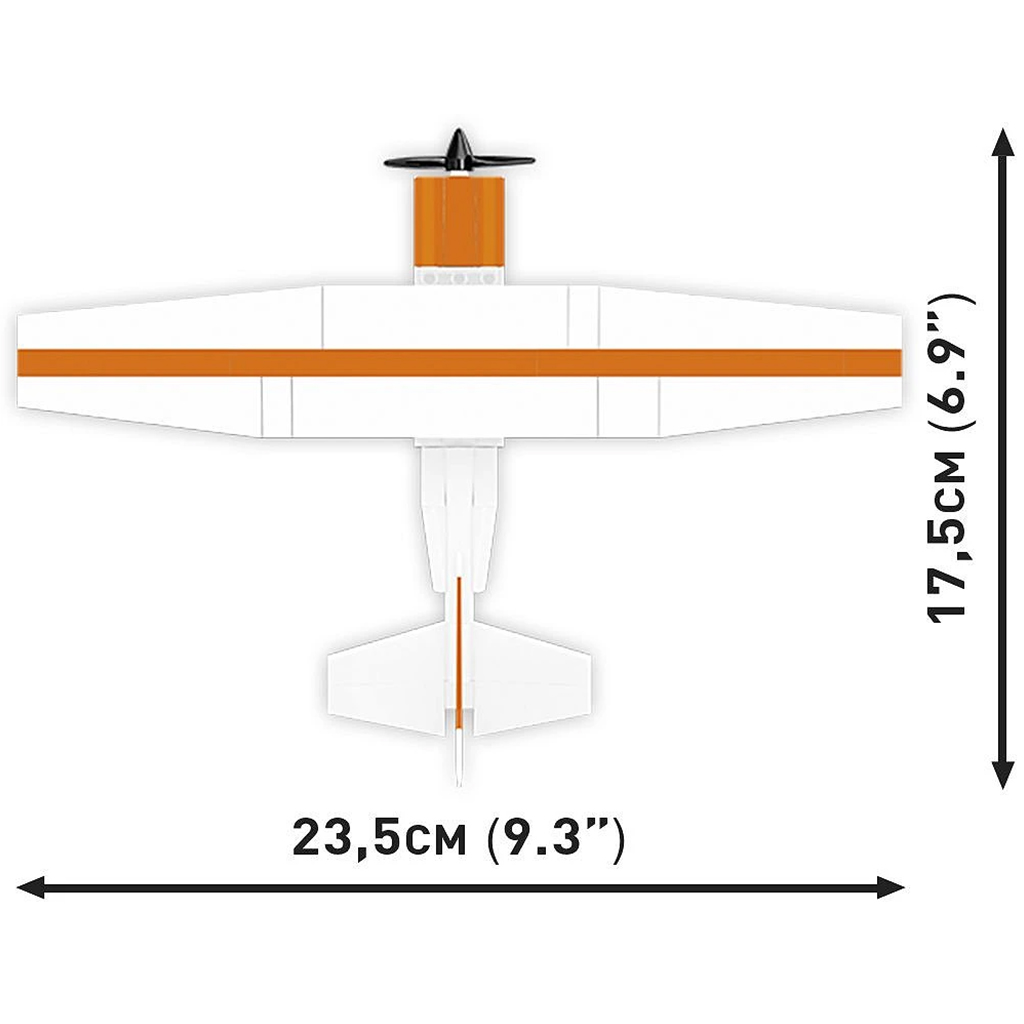 COBI: Cessna 172 Skyhawk narancs-fehér építőjáték (26623) kép 5
