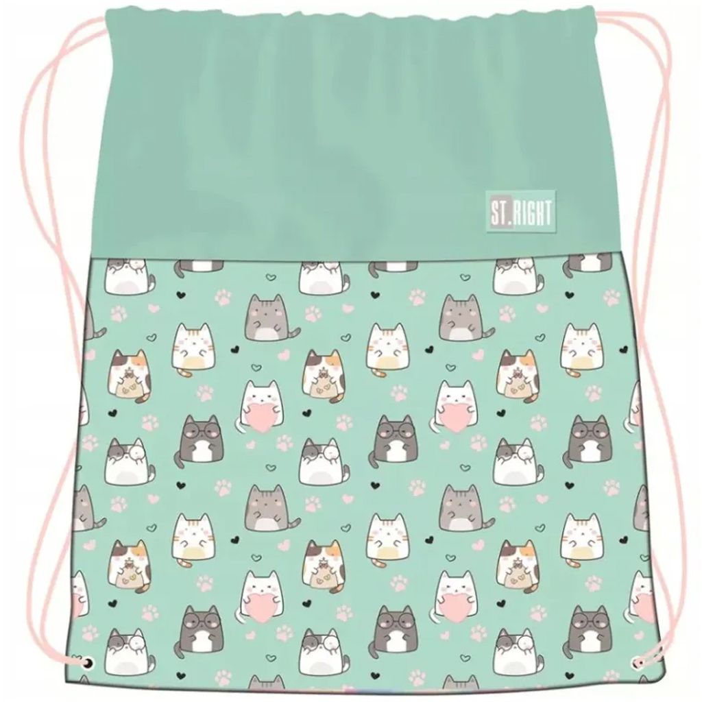 St.Right Charming Cats tornazsák, sportzsák 34x43cm kép 1