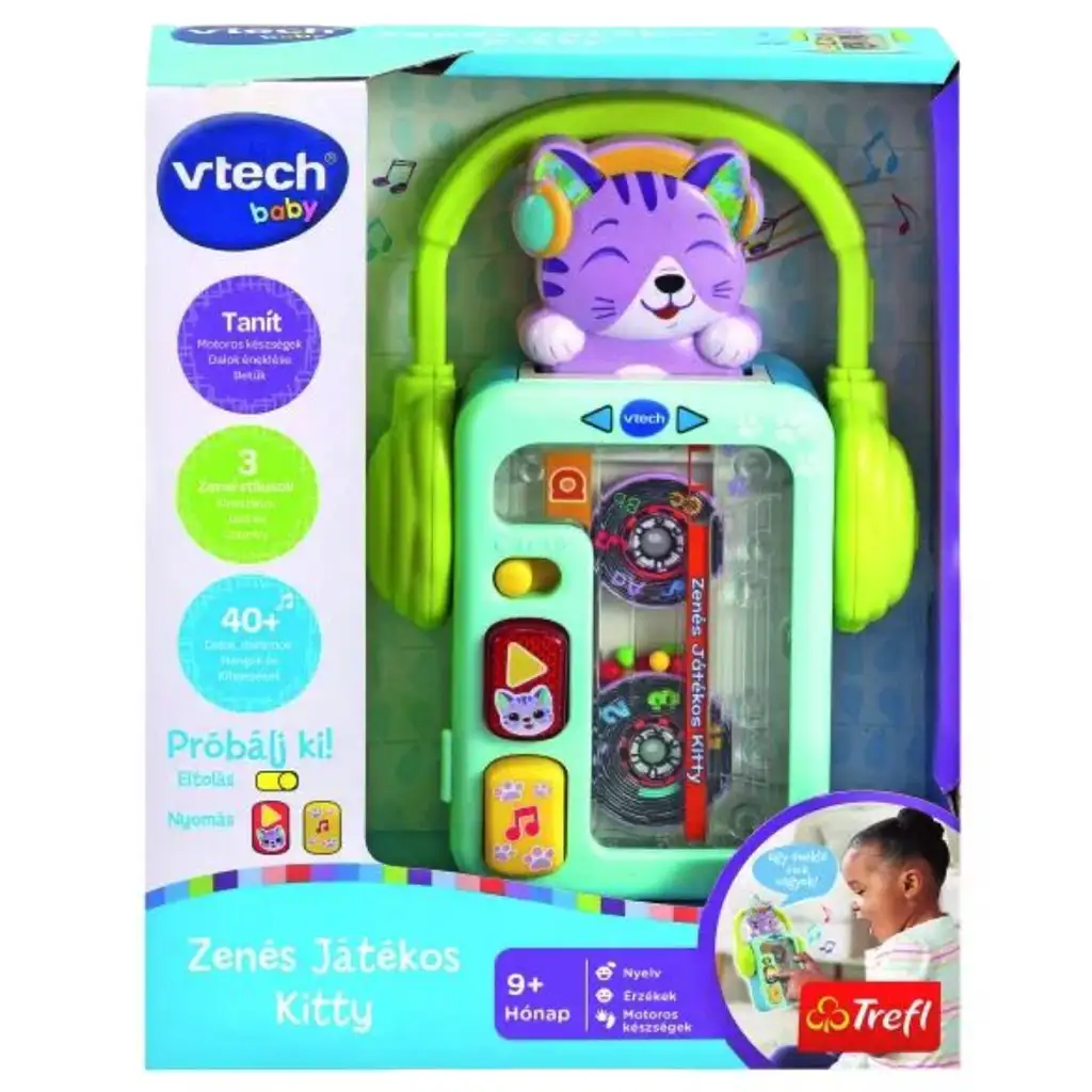 Walkman formájú cicás bébijáték - V-Tech kép 1