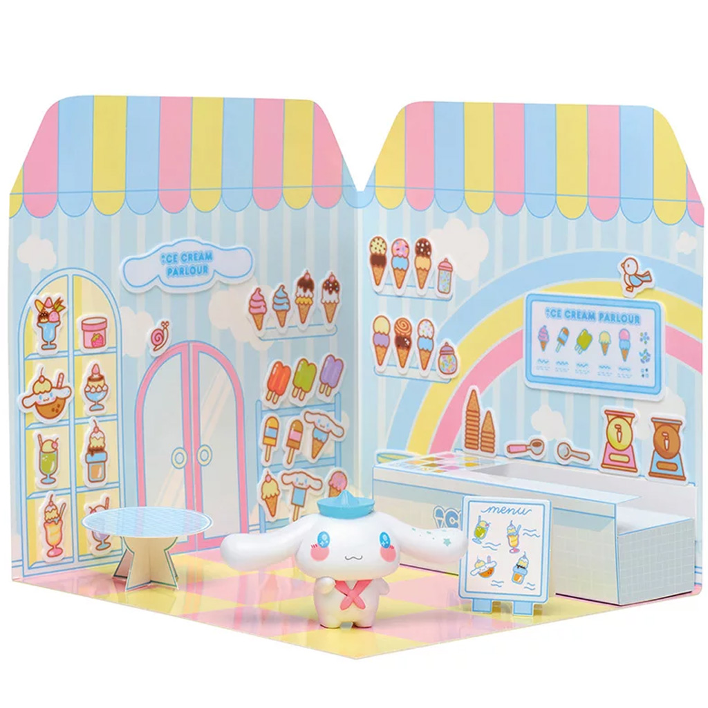 Hello Kitty: Cinnamoroll fagylaltozó figura matricázható házzal - Comansi kép 3