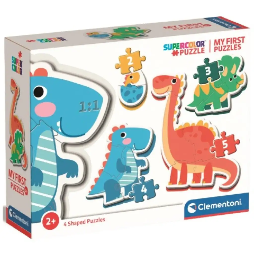Dinoszauruszok 4 az 1-ben bébi puzzle 2-3-4-5db-os - Clementoni kép 1
