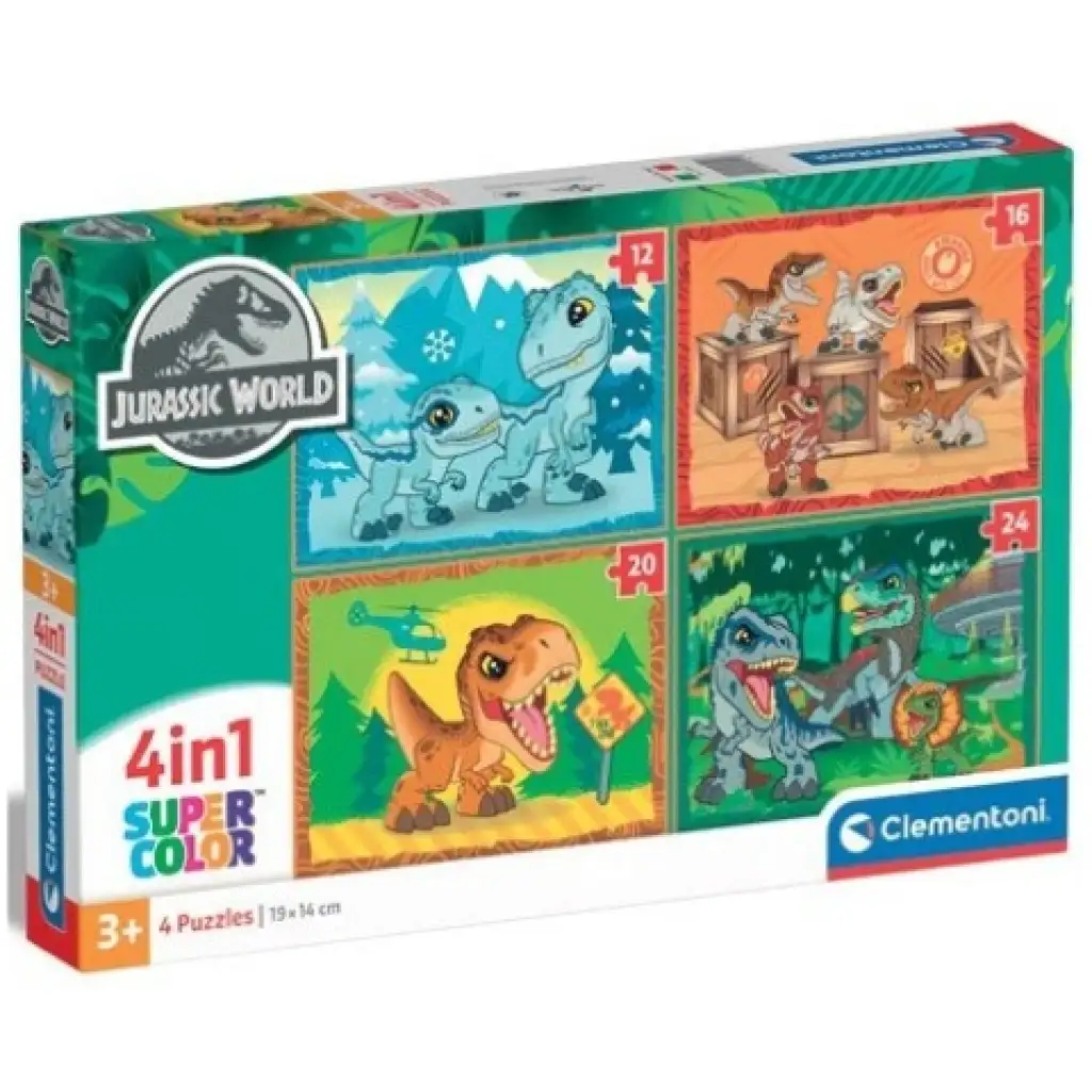 Jurassic World 4 az 1-ben 12-16-20-24db-os puzzle - Clementoni kép 1