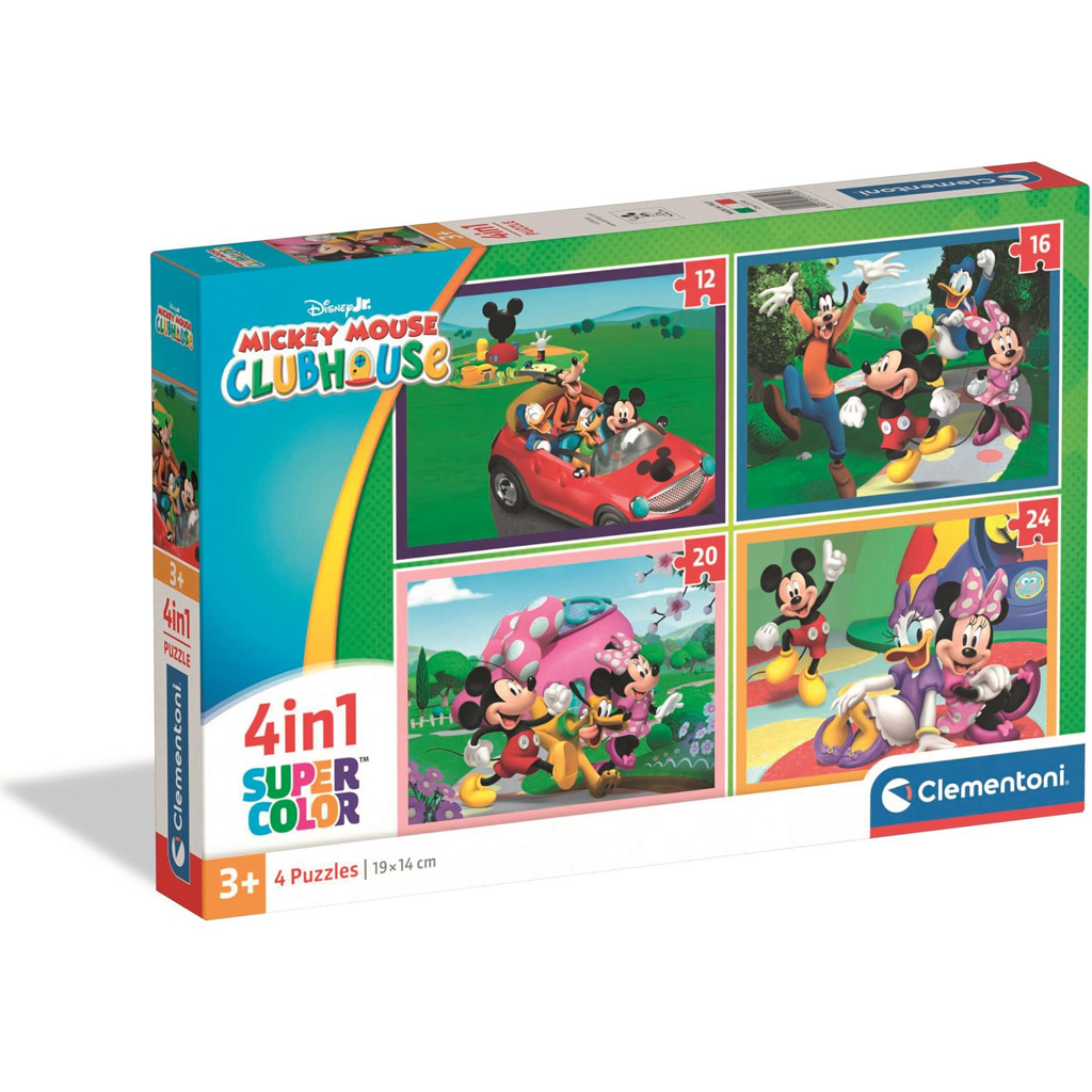 Mickey és barátai 4 az 1-ben Supercolor puzzle - Clementoni kép 1