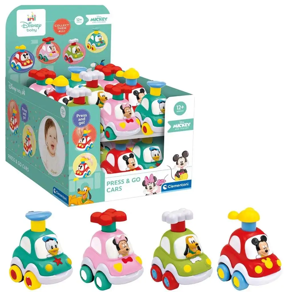 Clementoni Baby: Press&Go kisautó Disney karakter figurával négyféle változatban 1db kép 3