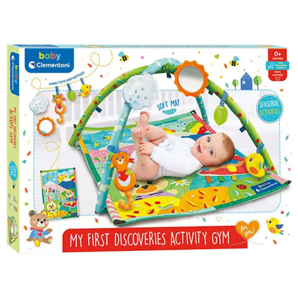 Fedezd fel! Állatos játszószőnyeg kiegészítőkkel 61x82cm - Clementoni baby kép 1