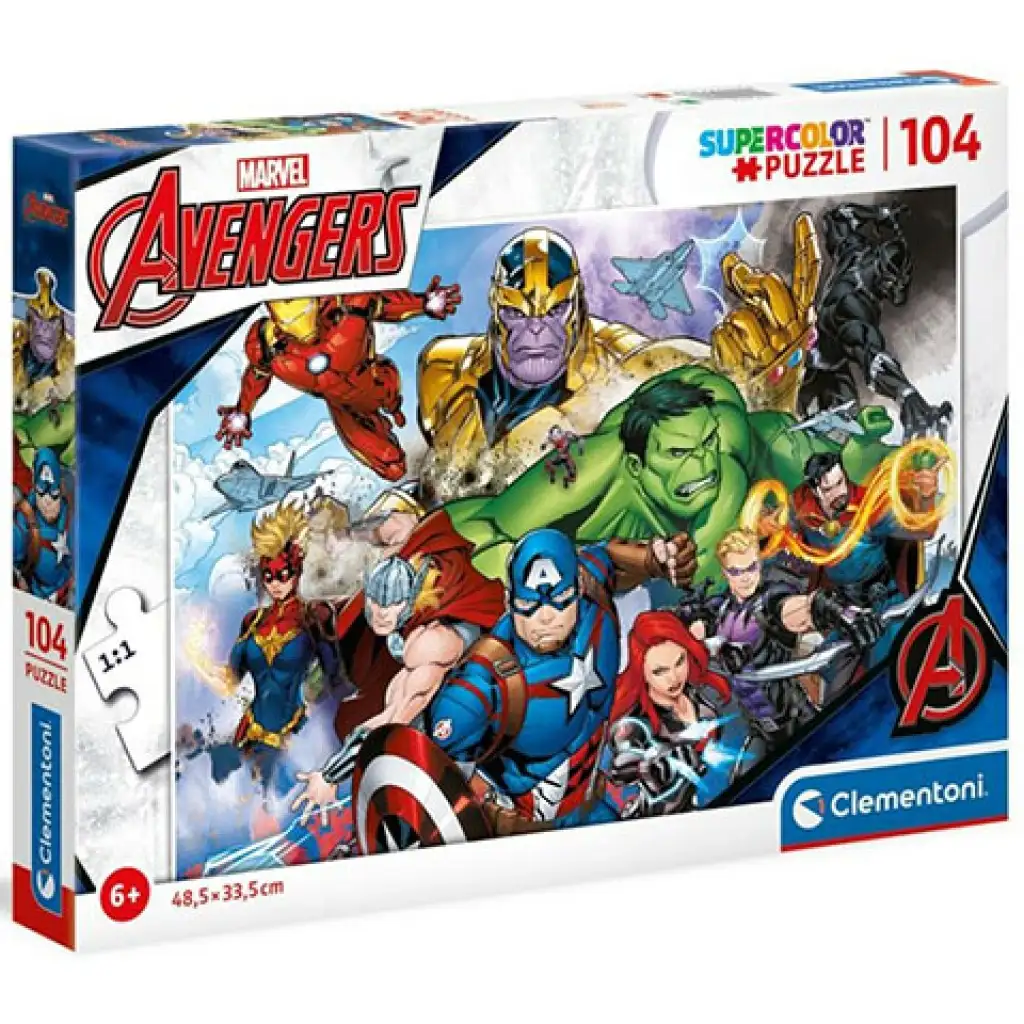 Marvel Bosszúállók Supercolor 104db-os puzzle - Clementoni kép 1
