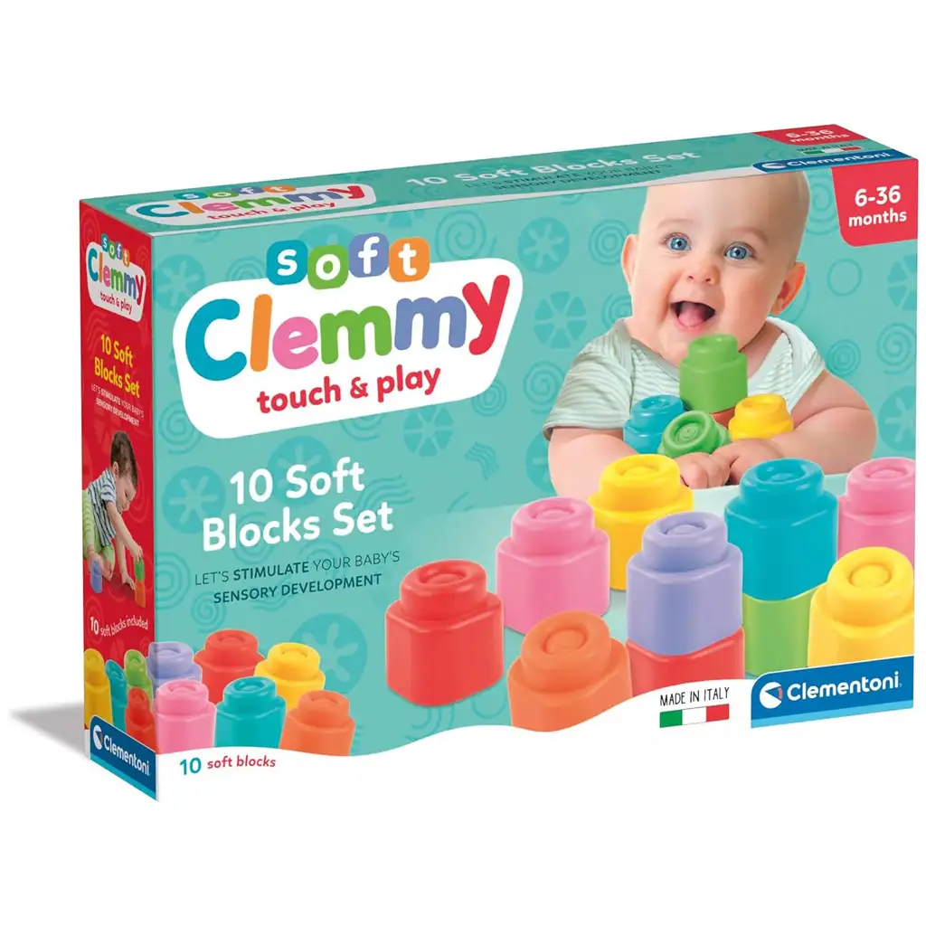 Clemmy 10 db-os puha építőkocka szett - Clementoni kép 1
