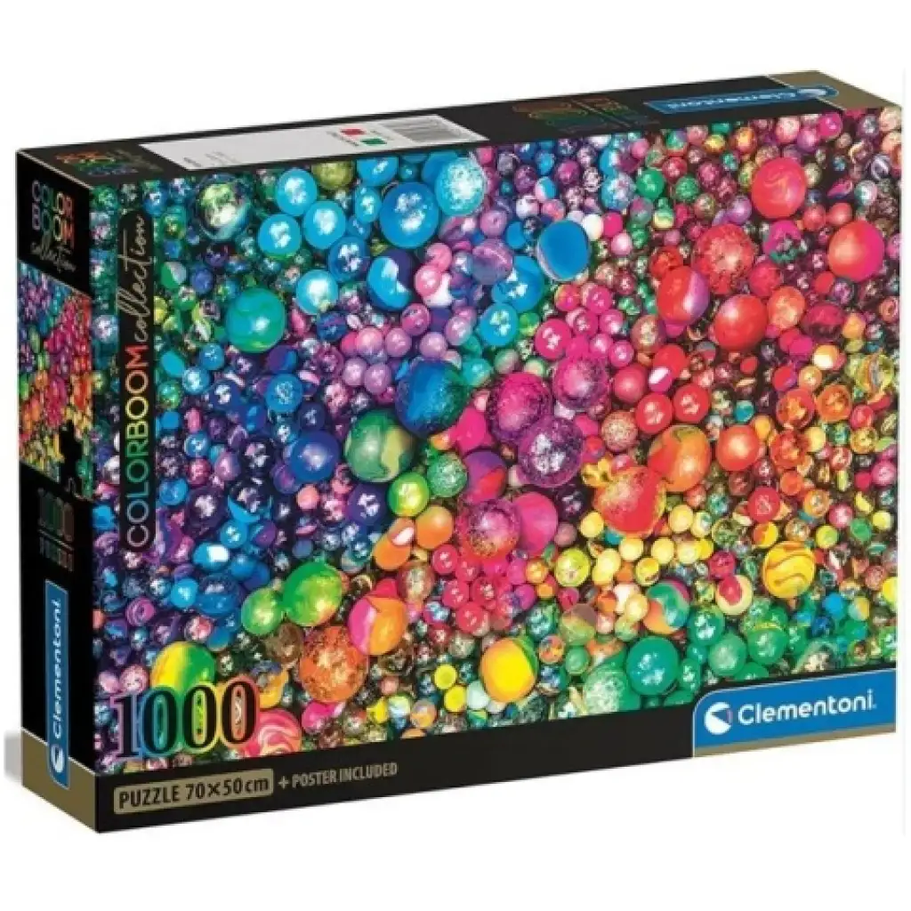 Üveggolyók ColorBoom Collection 1000db-os puzzle poszterrel - Clementoni kép 1