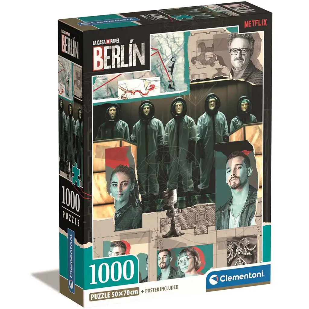 A nagy pénzrablás: Berlin szereplői 1000db-os Compact puzzle 50x70cm - Clementoni kép 1