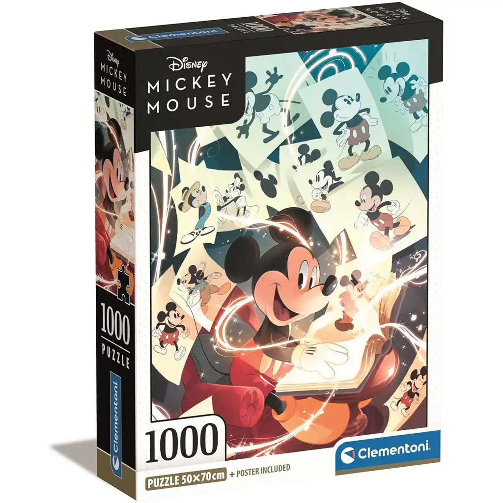 Disney: Mickey Egér klasszikus 1000db-os Compact puzzle 50x70cm - Clementoni kép 1