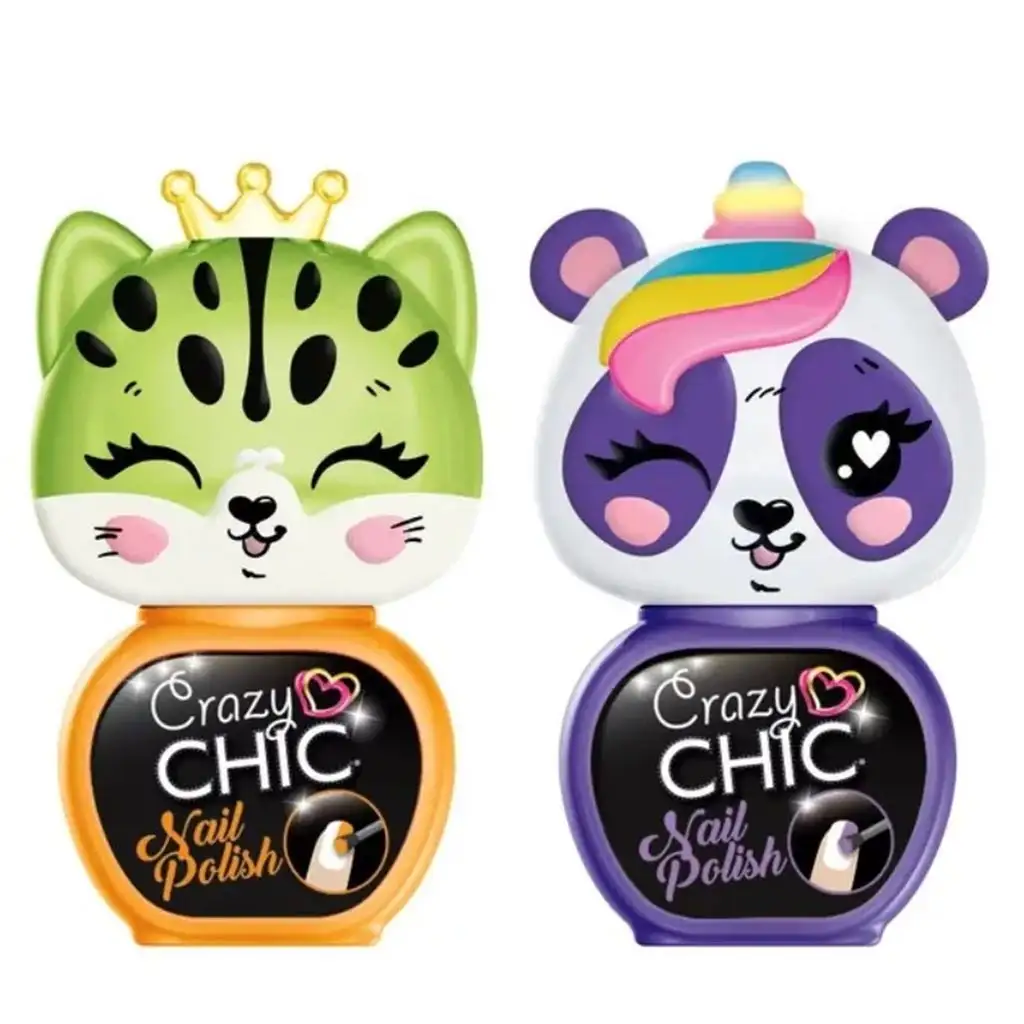 Crazy Chic: Lovely Nail körömlakk állatfigurás ecsetfejjel 2db-os szett - Clementoni kép 2