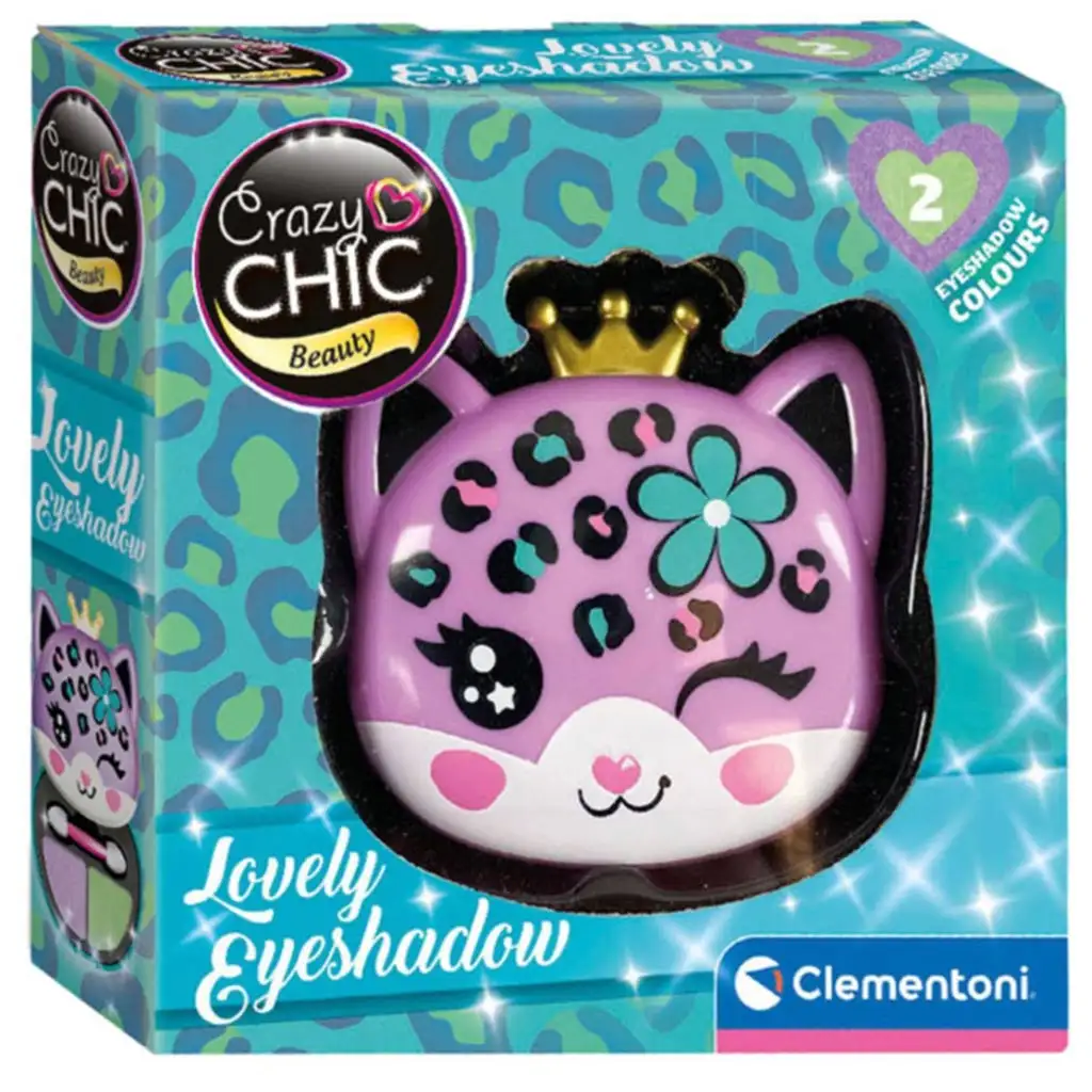 Crazy Chic: Szemhéjfesték és applikátor leopárd alakú tárolóban - Clementoni kép 1