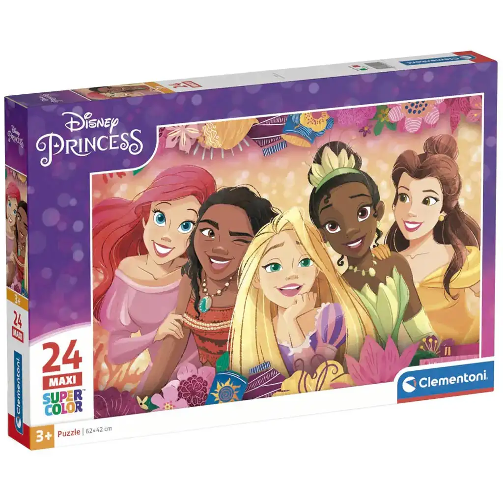 Disney Hercegnők: Maxi Super Color Puzzle 24 darabos - Clementoni kép 1