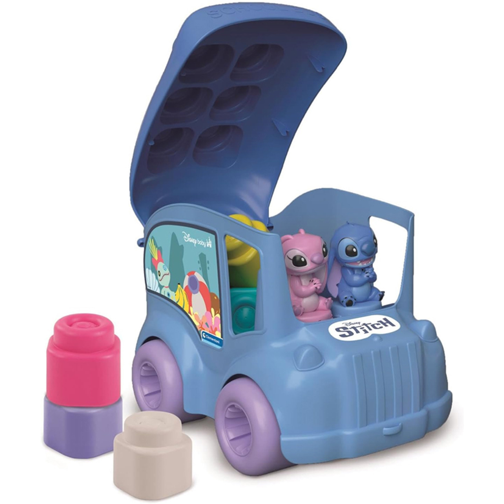Disney Stitch iskolabusz puha építőkockákkal - Clementoni kép 3