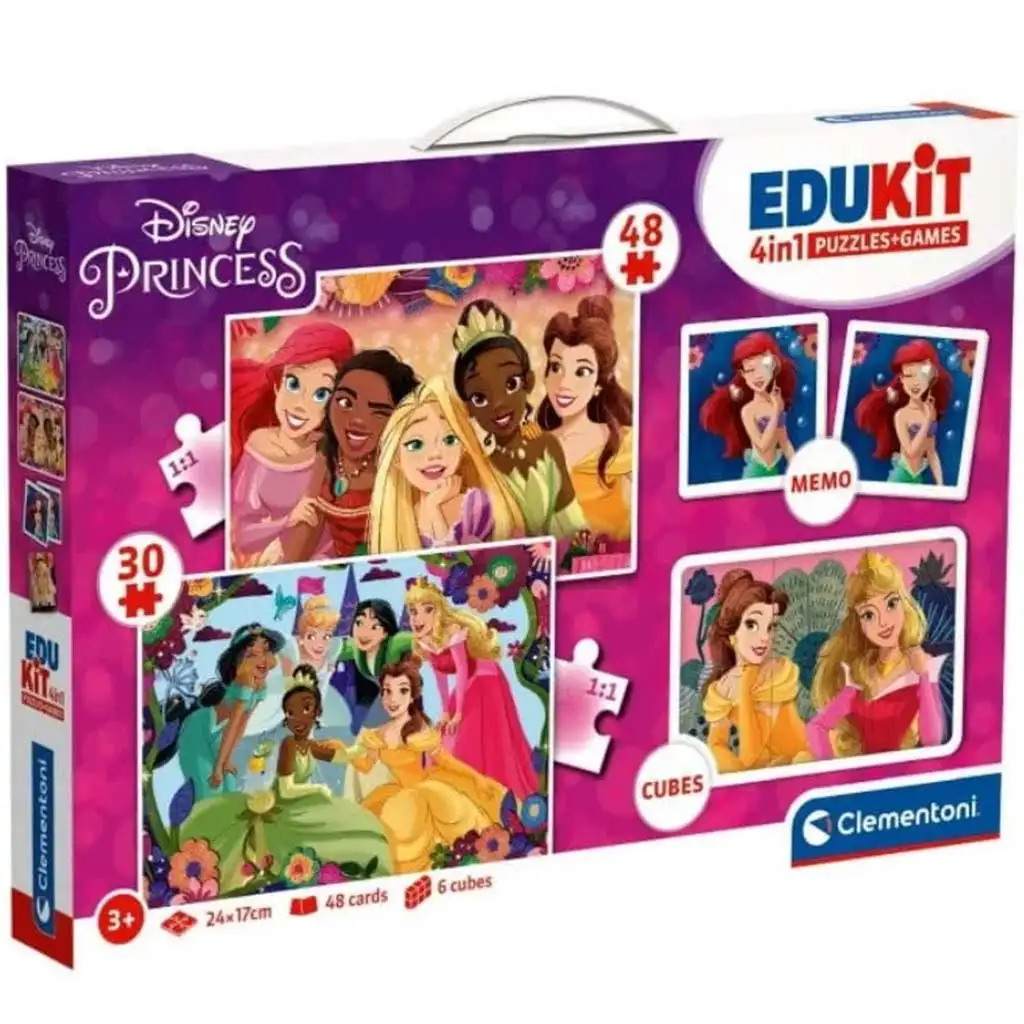 Edukit: Disney Hercegnők 4 az 1-ben játékgyűjtemény - Clementoni kép 1