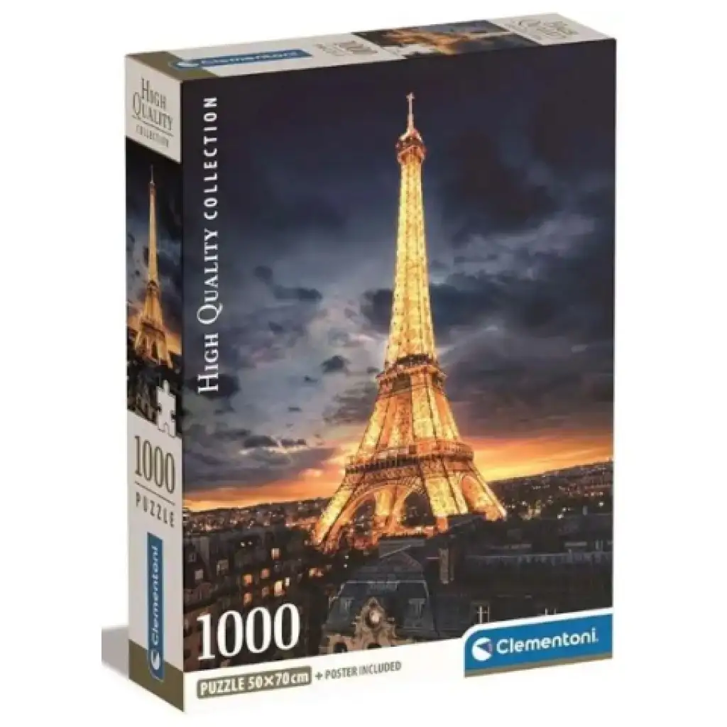 Eiffel torony HQC 1000db-os puzzle poszterrel - Clementoni kép 1