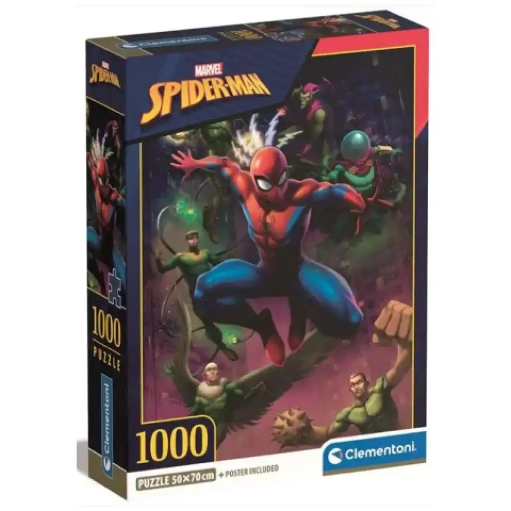 Pókember és félelmetes ellenségei 1000db-os puzzle poszterrel - Clementoni kép 1