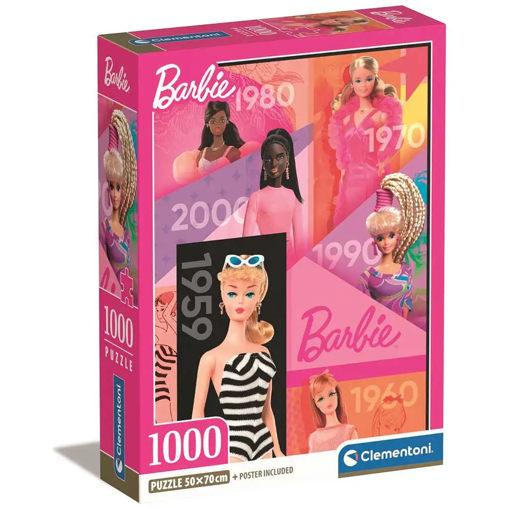 Barbie 65 év 1000db-os Compact puzzle 50x70cm - Clementoni kép 1