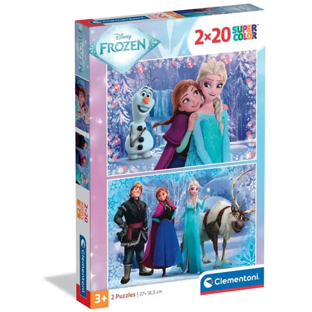 Jégvarázs varázslatos kaland2x20 db-os supercolor puzzle - Clementoni kép 1