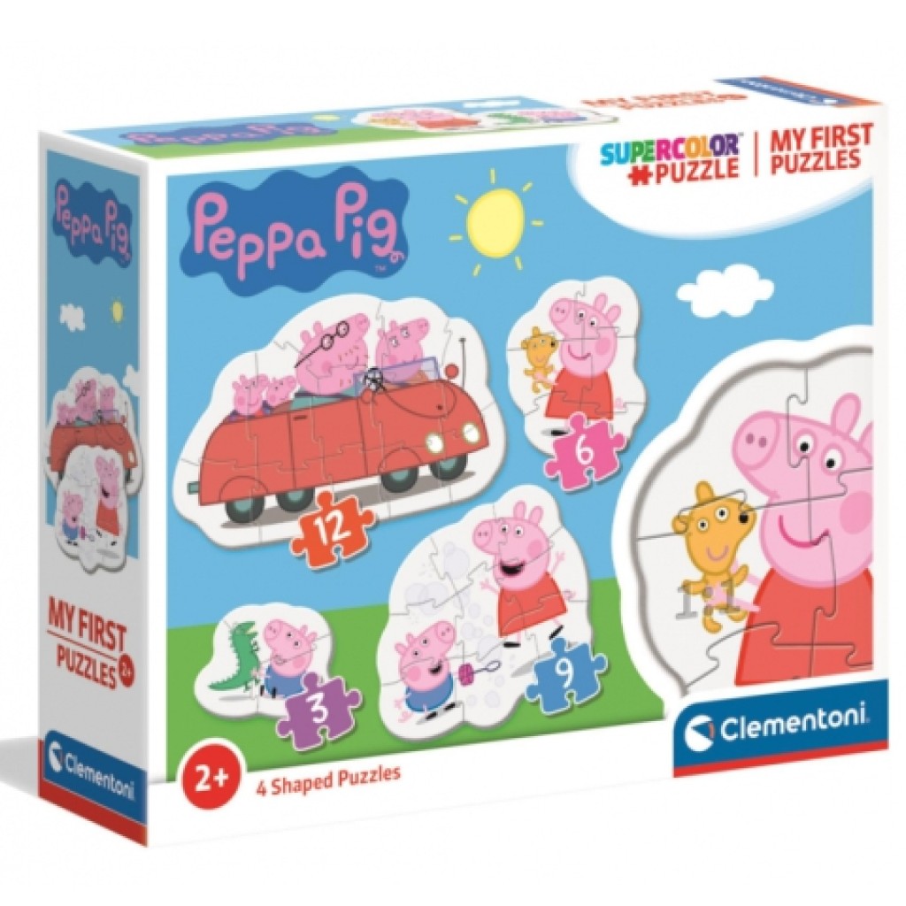 Peppa malac 4 az 1-ben 3-6-9-12db-os puzzle - Clementoni kép 1
