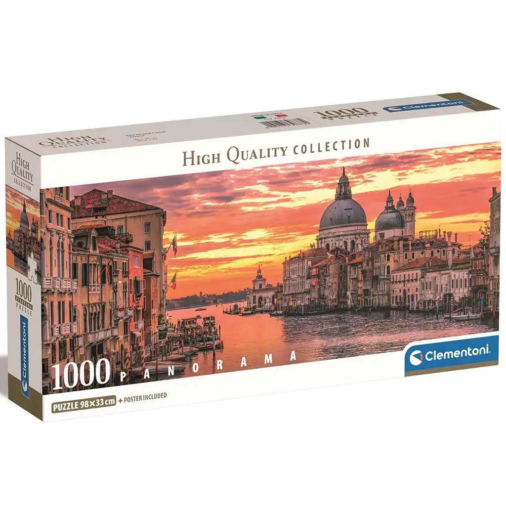 Canal Grande, Velence 1000db-os HQC panoráma puzzle 98x33cm - Clementoni kép 1