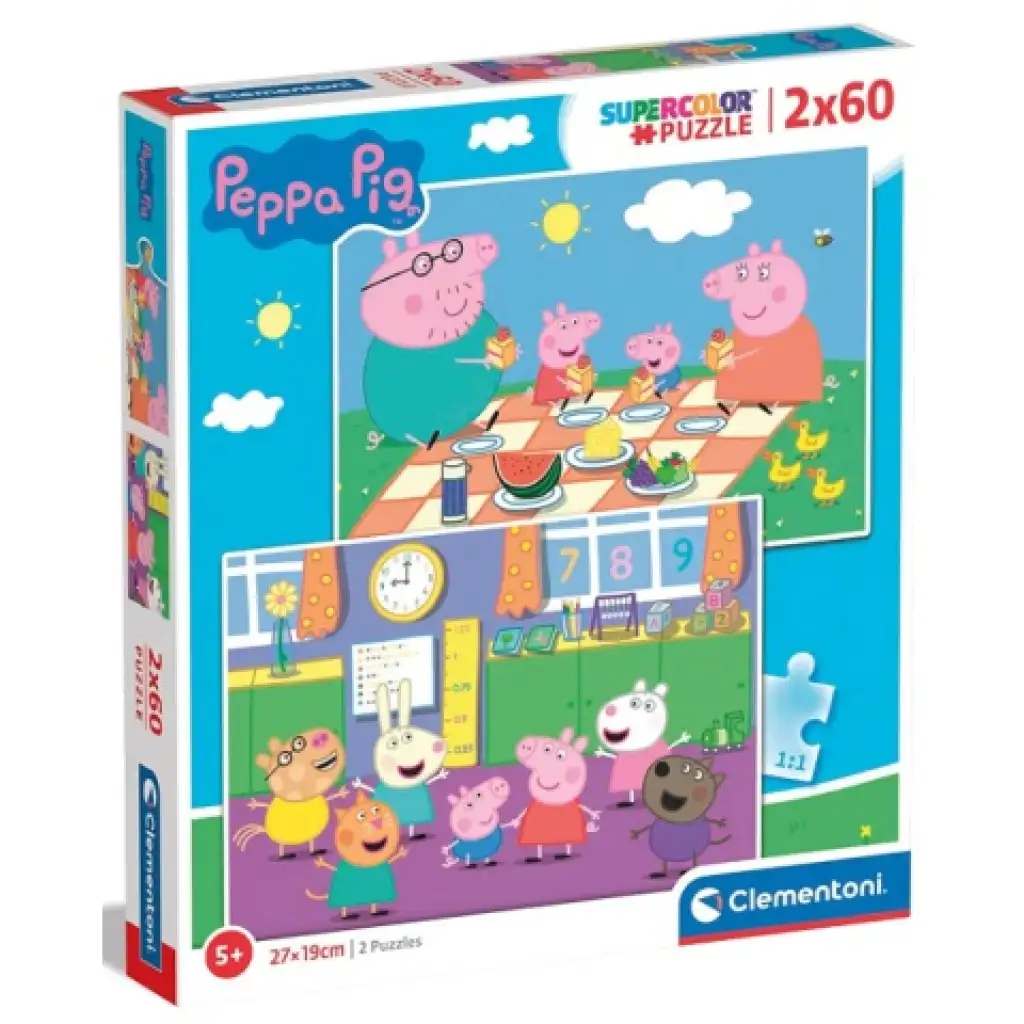 Peppa Malac 2x60db-os puzzle - Clementoni kép 1