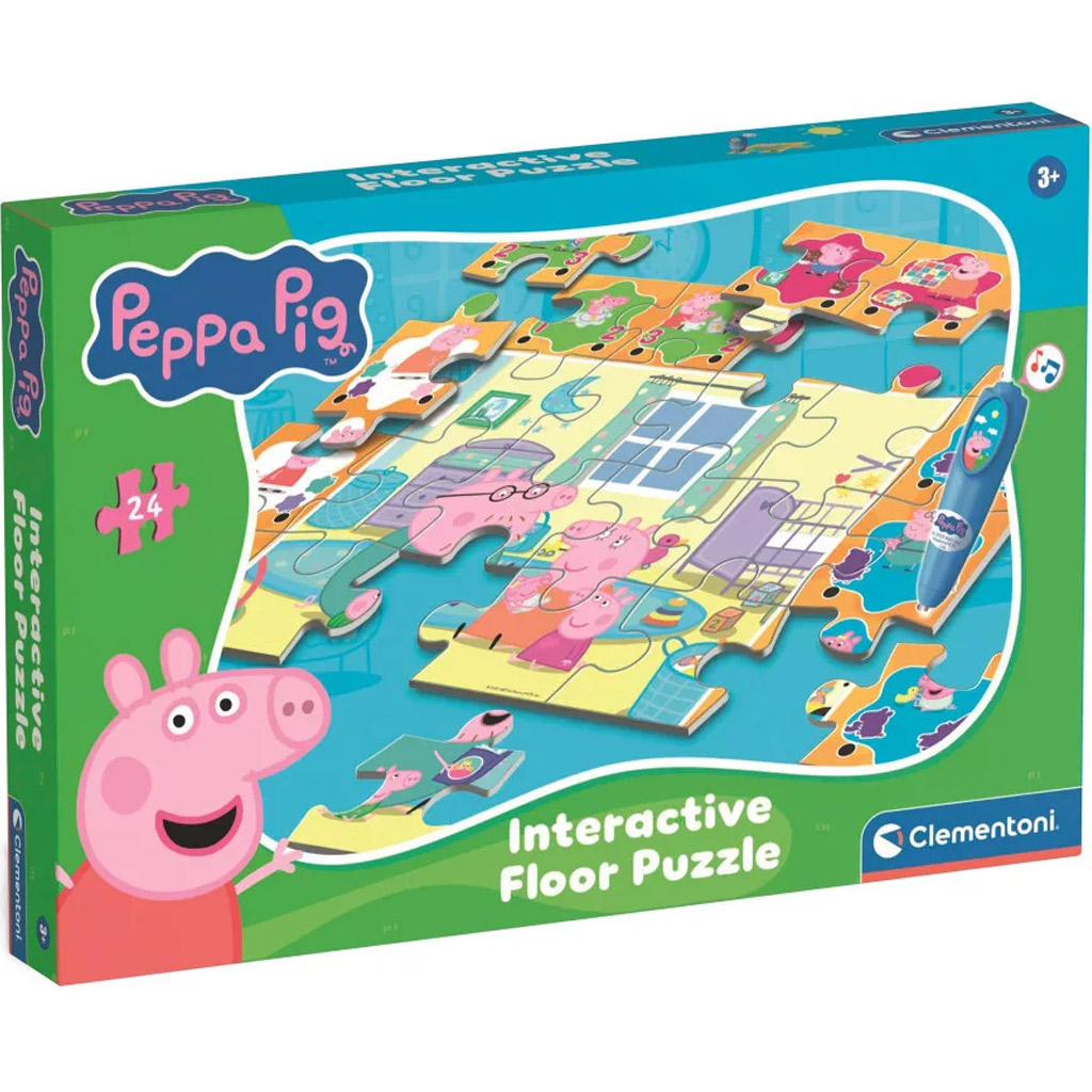 Peppa malac interaktív 24db-os padló puzzle - Clementoni kép 1