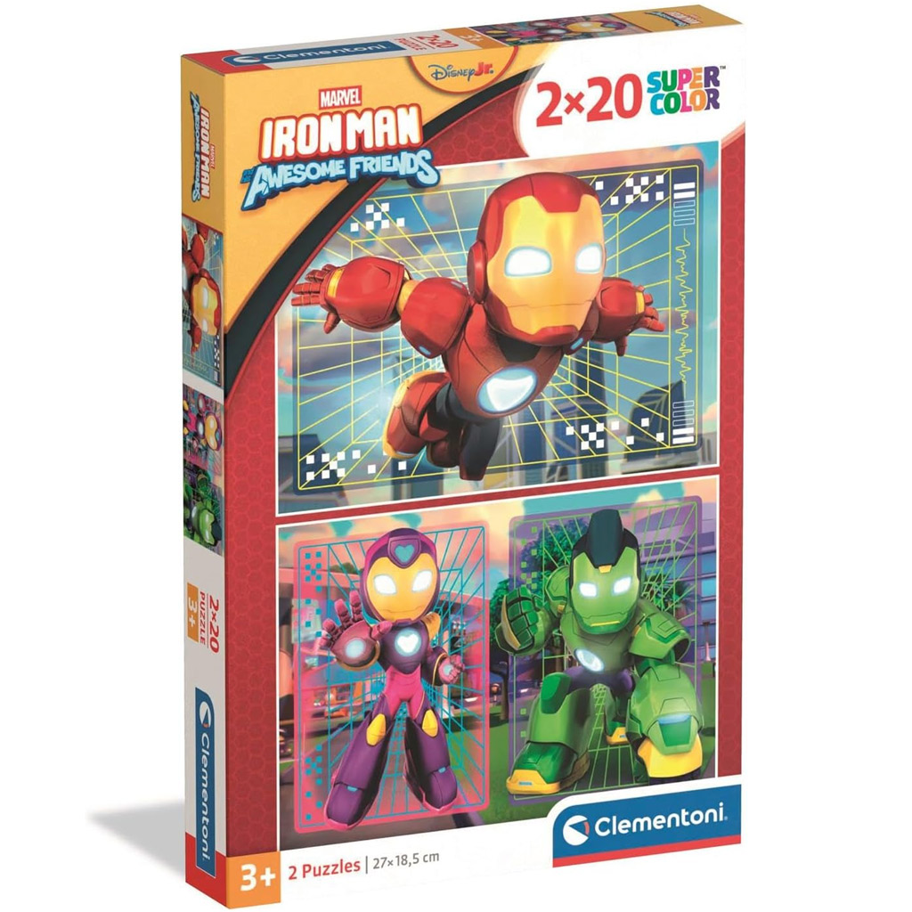 Vasember csodálatos barátai 2x20db-os Supercolor puzzle - Clementoni kép 1