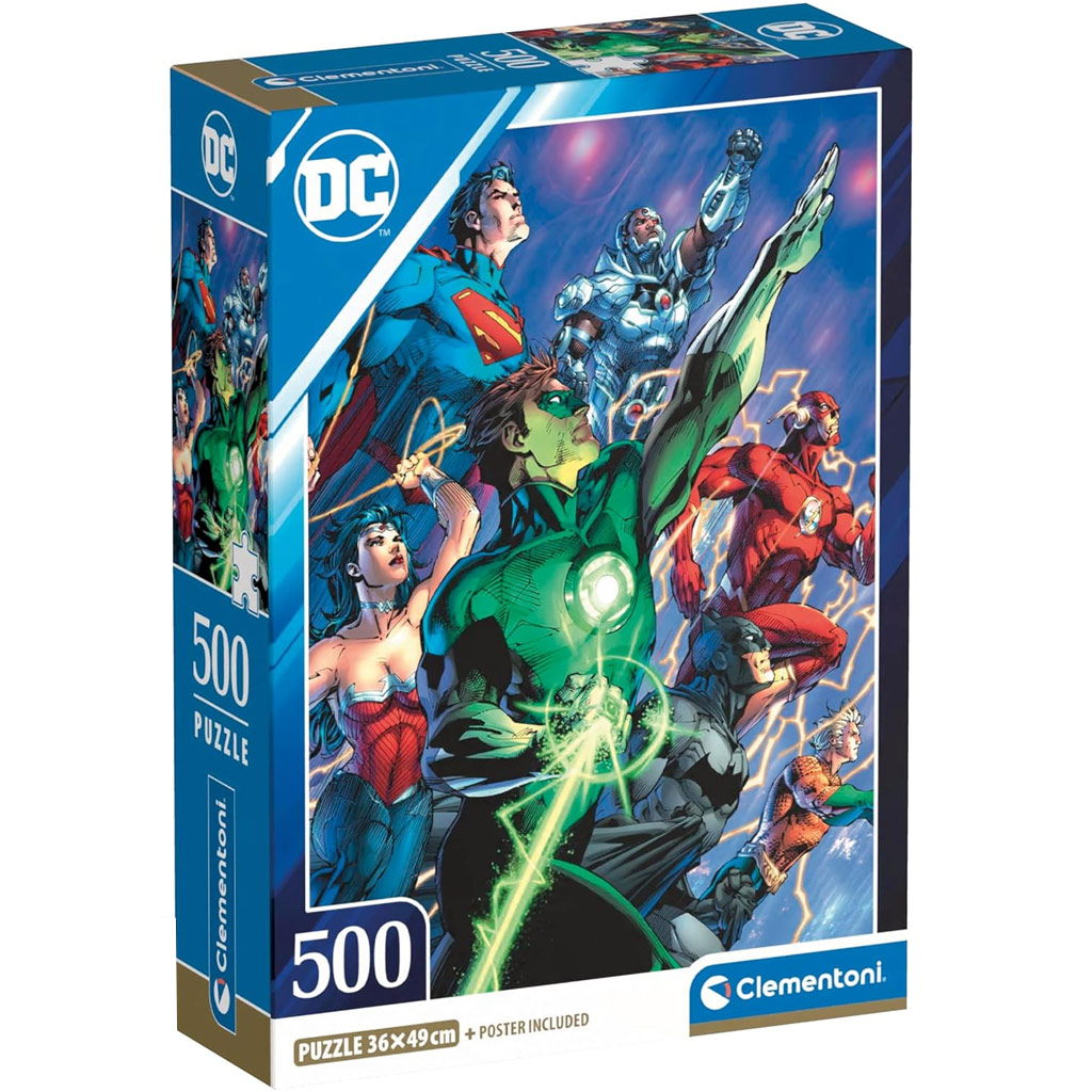 DC Comics Igazság ligája hősei HQC 500db-os puzzle - Clementoni kép 1