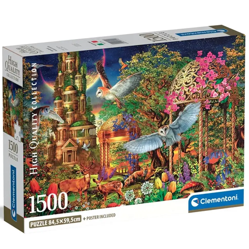 Erdei fantáziakert 1500db-os HQC kompakt puzzle - Clementoni kép 1