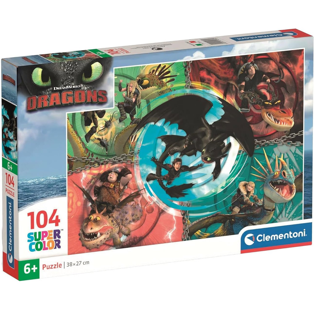 Így neveld a sárkányodat 104db-os Supercolor puzzle - Clementoni kép 1