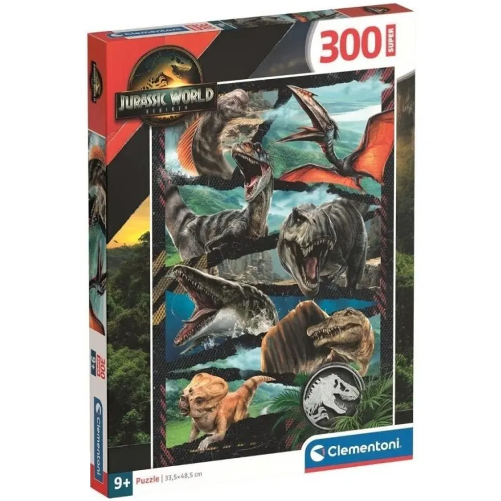 Jurassic World Újjászületés őslények támadása 300db-os puzzle - Clementoni kép 1