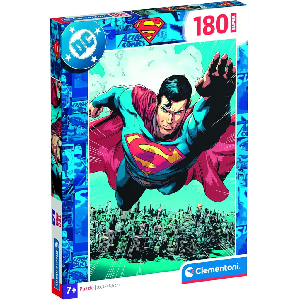 DC Comics Superman repülés a város felett 180db-os puzzle - Clementoni kép 1
