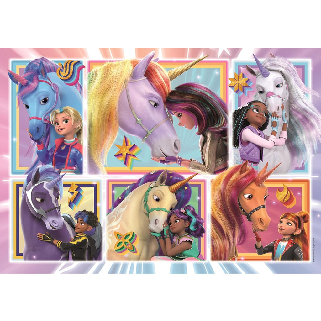 Unikornis Akadémia együtt az unikornisokkal 104db-os Supercolor puzzle - Clementoni kép 2