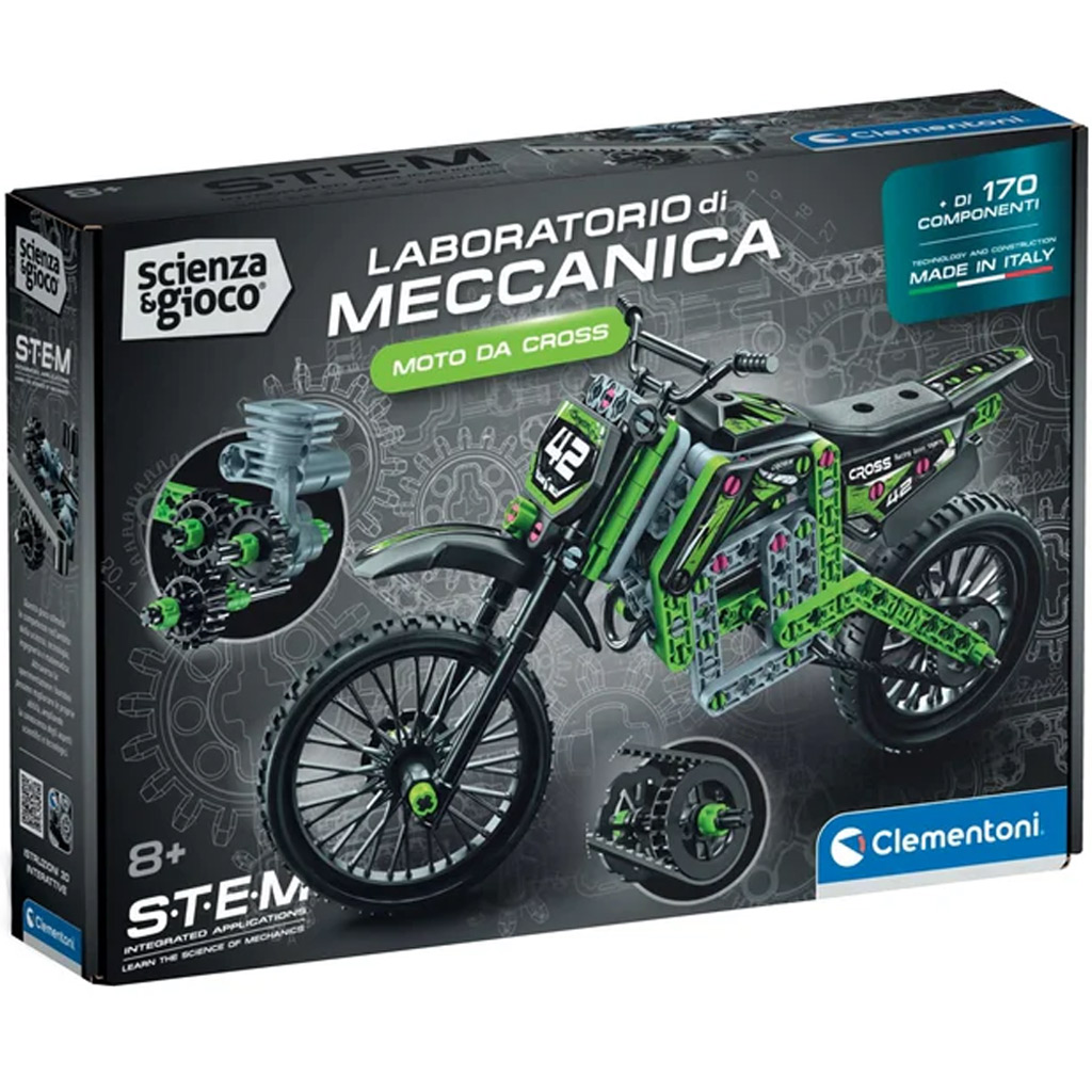 Science & Play: Mehanics szerelhető X-Treme motocross - Clementoni kép 1