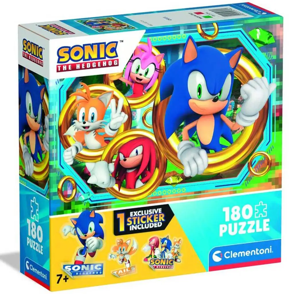 Sonic, a sündisznó 180 darabos puzzle - Clementoni kép 1