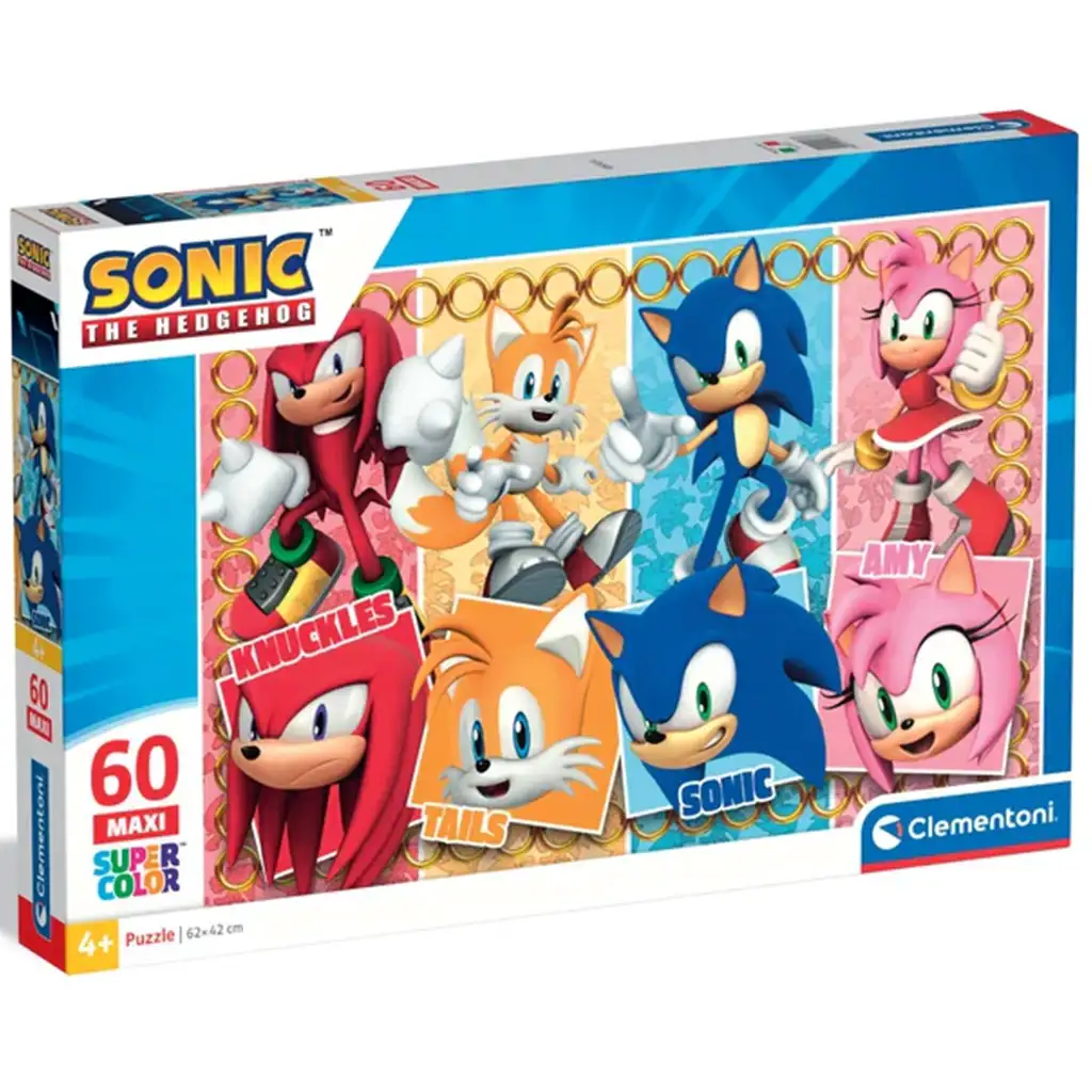 Sonic és barátai 60db-os maxi supercolor puzzle - Clementoni kép 1
